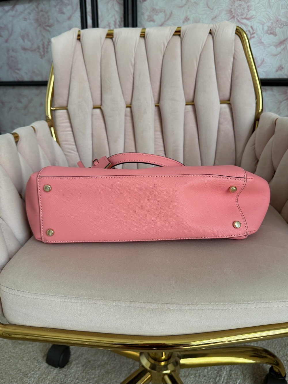 🩷 Kate Spade ♠️ Pink Leather Cameron Street Teagan Satchel - Picture 11 of 16